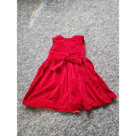 60s/70s Girls Red Velvet Dress - Picture 2 of 4